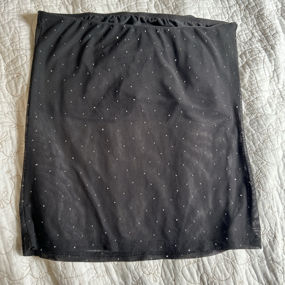 Elegant Black Polka Dot Skirt